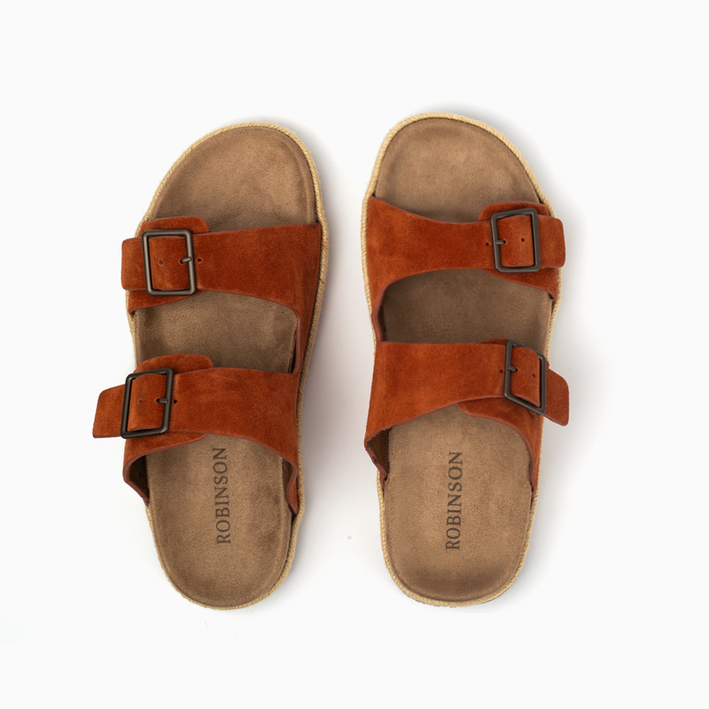 Robinson Double Buckle Slipper-Terracotta