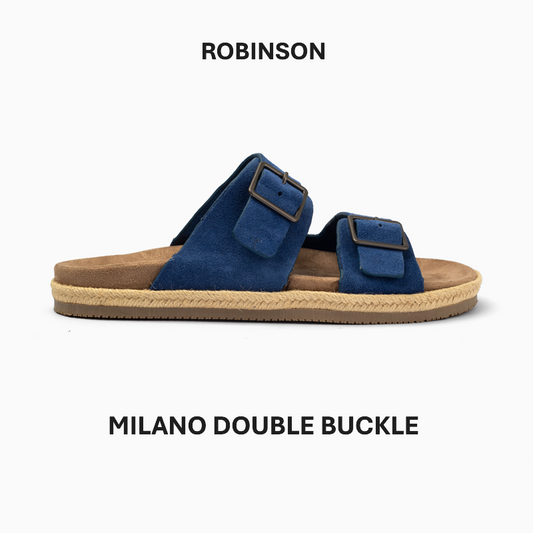 Robinson Double Buckle Slipper-Sky Blue