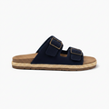Zara Double Buckle Slipper-Navy