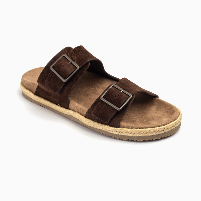 Zara Double Buckle Slipper-Coffe