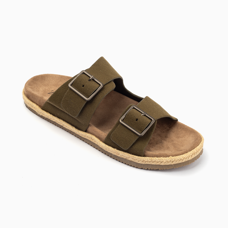 Zara Double Buckle Sandal-Olive