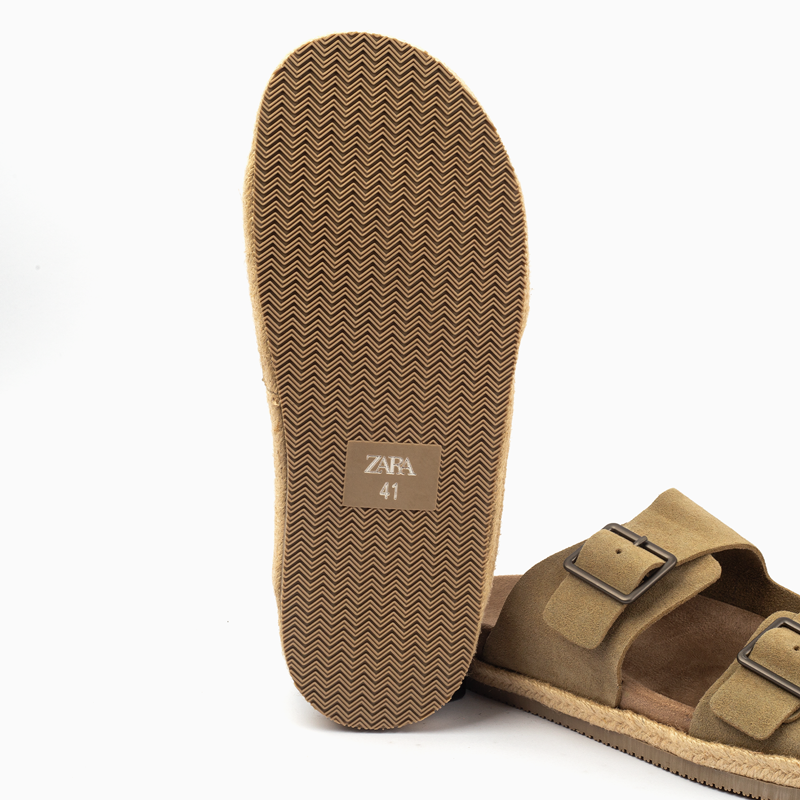 Zara Double Buckle Sandal-Beige