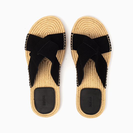 Zegna Men's Cross straps Sandal -B