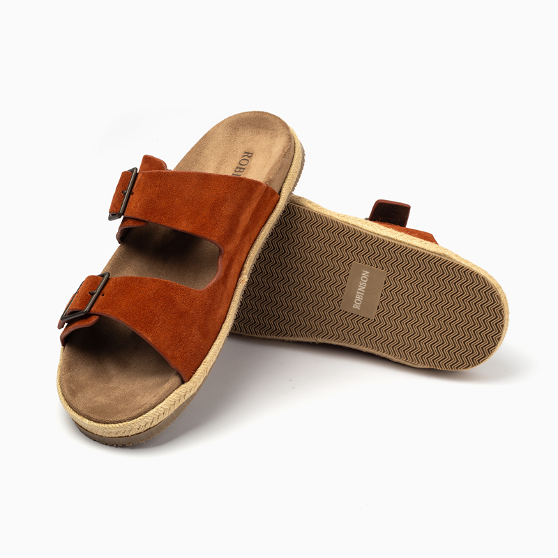 Robinson Double Buckle Slipper-Terracotta