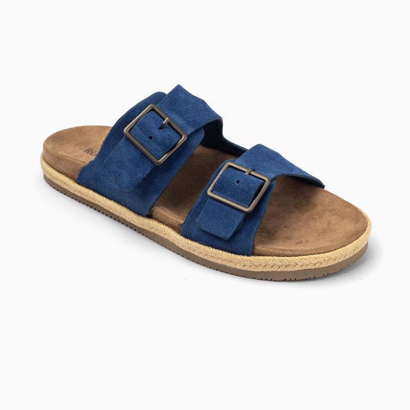 Robinson Double Buckle Slipper-Sky Blue